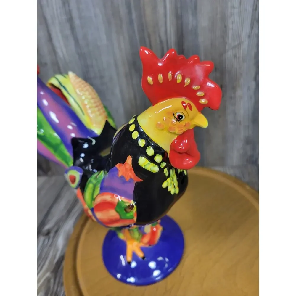 Poultry In Motion Rooster Figurine Chicken Salad Veggie Sharon Neuhaus Westland
